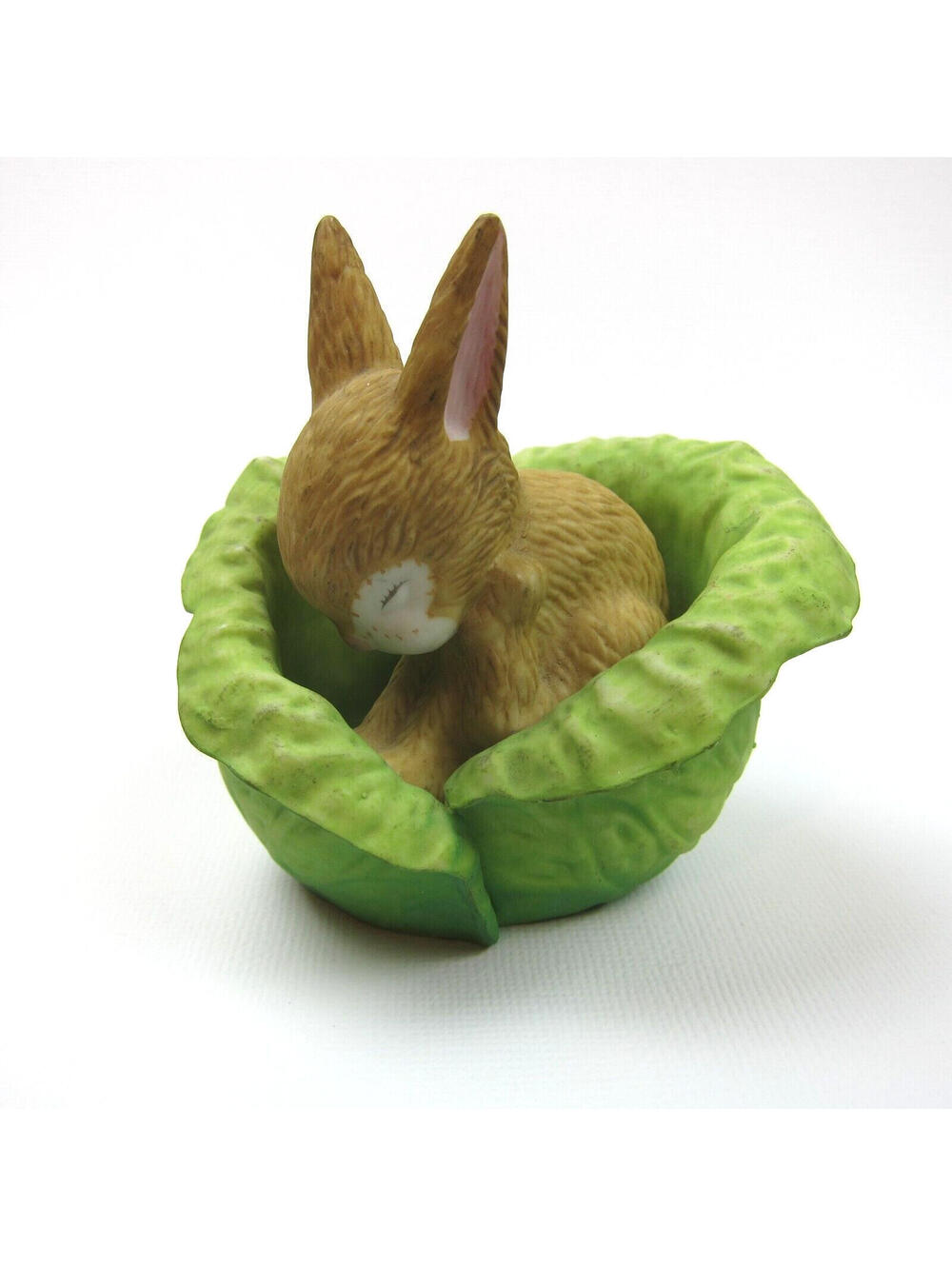 1984 Franklin Fine Porcelain WOODLAND SURPRISES RABBIT Vintage Hand Painted